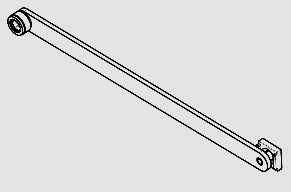 Gleitschiene BG mit Hebel ohne Feststelleinheit, 445 x 21 x 31, silberfarbig EV1